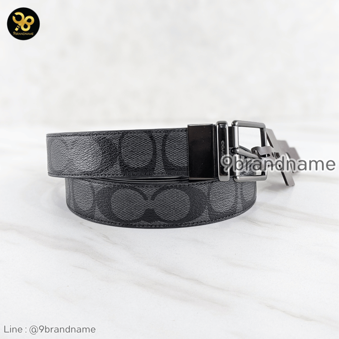 Coach Men's Modern Harness Buckle Cut To Size Reversible F64825