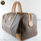 Celine Brown Macadam Leather Large Duffel Boston bag