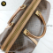 Celine Brown Macadam Leather Large Duffel Boston bag